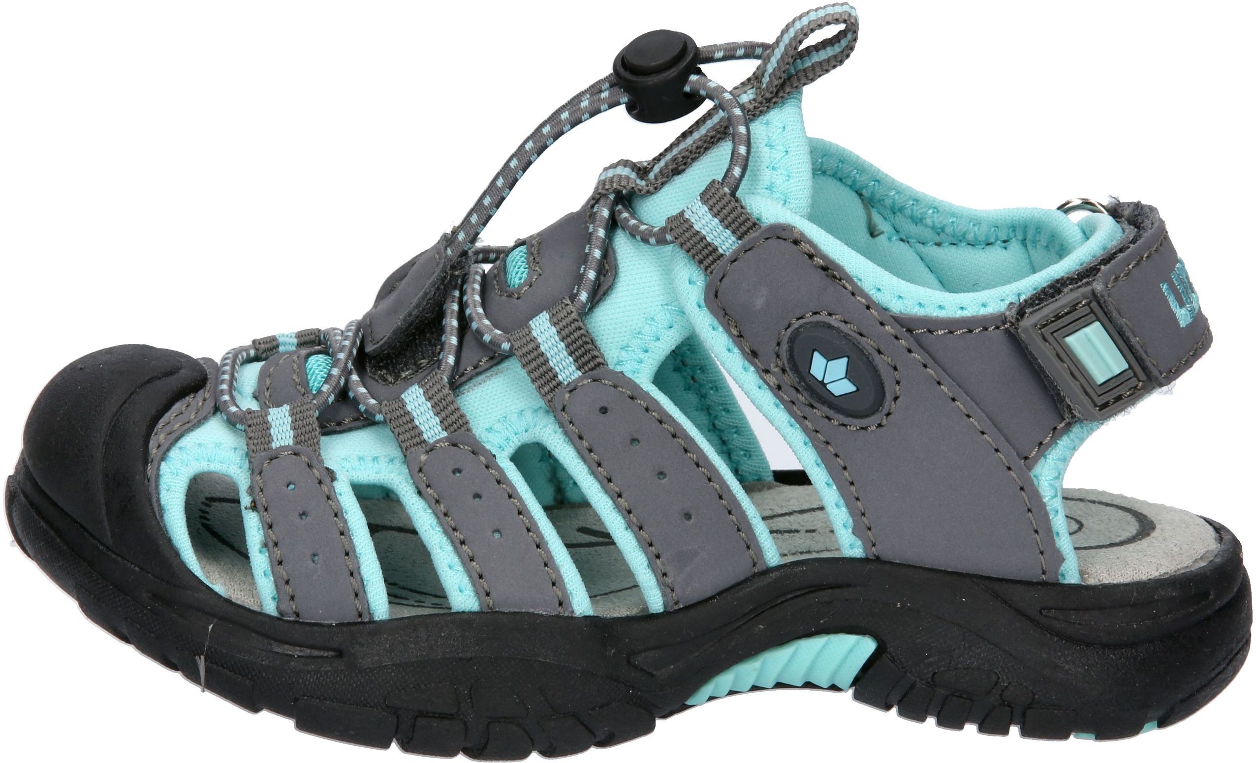 Sandale LICO "Sandale Nimbo", Jungen, Gr. 25, grau, Synthetik, Schuhe Sandale