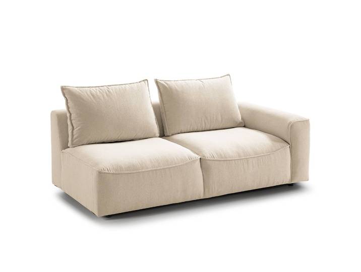 2,5-Sitzer Modulsofa Beige/Beige Webstoff Saia 189 x 80 x 99cm Armlehne davorstehend rechts Modern