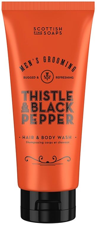 Scottish Fine Soaps Thistle & Black Pepper Hair & Body Wash 200ml Tube