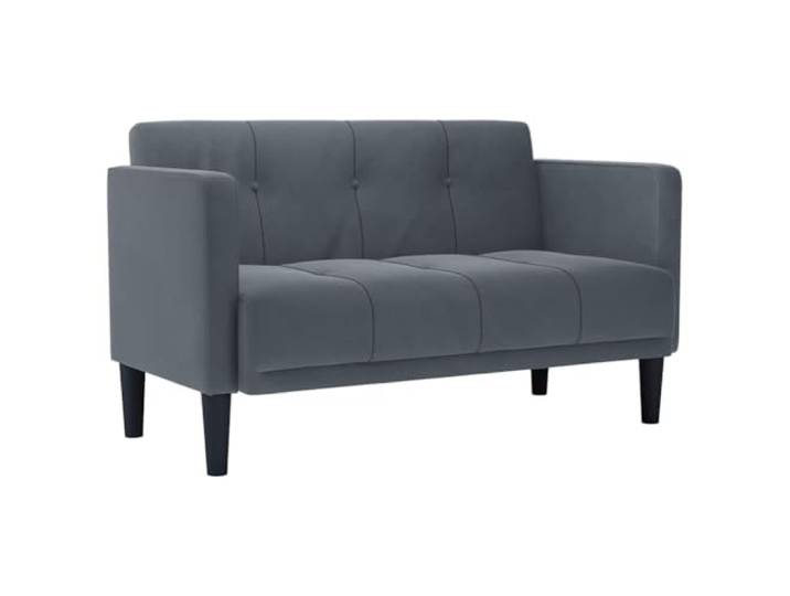 vidaXL Zweisitzer-Sofa Dunkelgrau 111 cm Samt