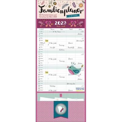 Familienplaner Vintage Zetteltasche 2027