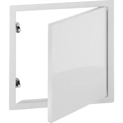 Revisionstür 200 x 200mm, RAL9016 mit2 Schnappverschlüssen