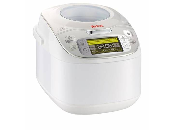 Tefal RK8121 Multikocher 45in1 45 automatische Kochprogramme Verzögerter Start Warmhaltefunktion Große Kapazität (5L) Edelstahl LC-Display Rezeptbuch und Zubehör