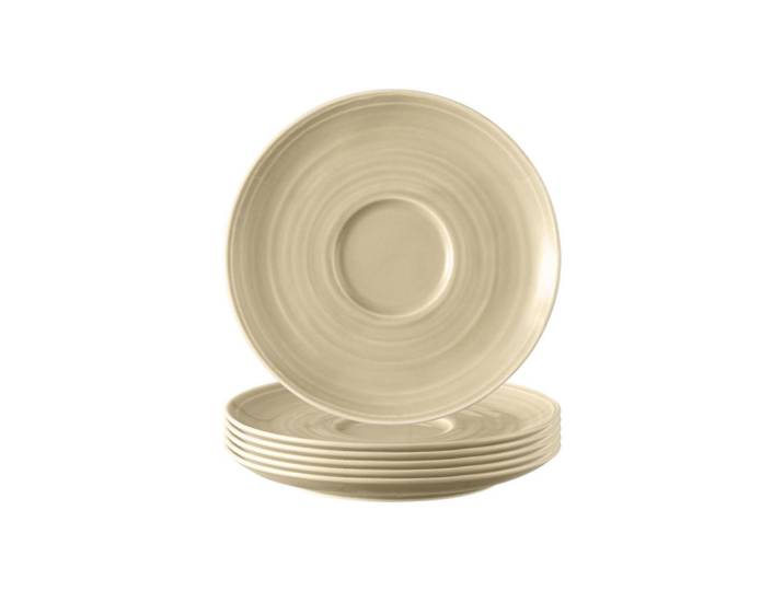 Seltmann Weiden Kombi-Untertassen Terra Sandbeige ø 16,1 cm 6er Set, Beige, Keramik, Rund, Geschirr, Tassen, Untertassen