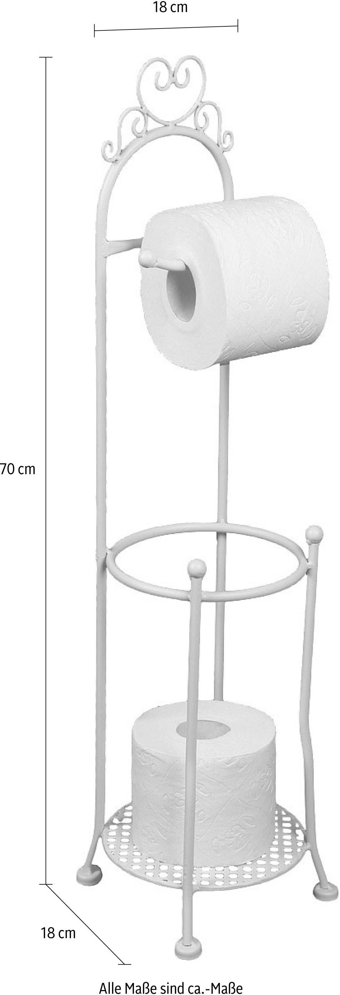 Toilettenpapierhalter AMBIENTE HAUS, weiß, Metall, Toilettenpapierhalter, Höhe 70 cm