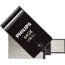 PHI FM64DC152B - USB-Stick, USB 3.1, 64 GB, USB C, 2-in-1