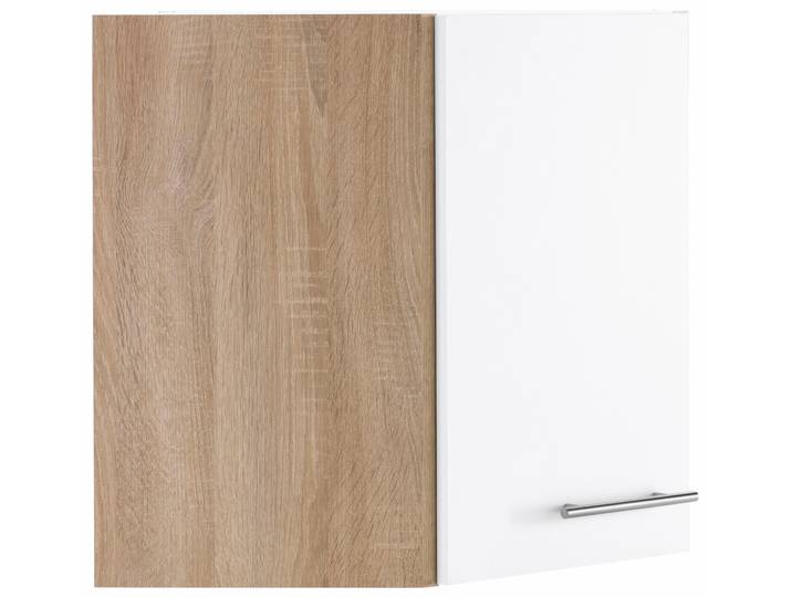 Eckhängeschrank OPTIFIT Kalmar , weiss (weiß), B:60cm H:58cm T:35cm, Schränke, Eckhängeschrank