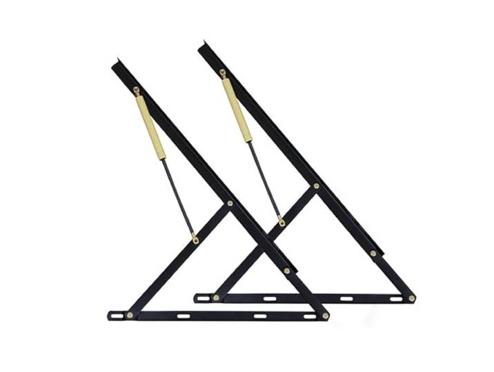 BNGFSDF Bett-Hebemechanismus, Hebe-Stauraum-Bettrahmen-Scharnier-Set Hydraulisches Bett-Hebe-Kit(Black,60cm/23.6in)