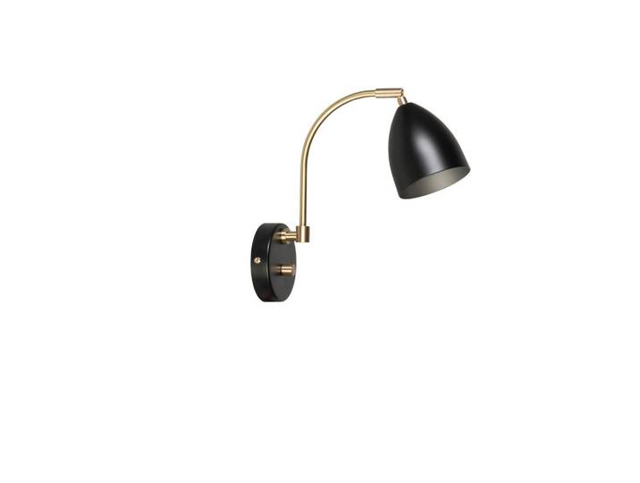 Belid Wandleuchte Deluxe, Schwarz, Messingfarben, Metall, 28.3x22.7x10.5 cm, CE, Lampen & Leuchten, Innenbeleuchtung, Spots & Strahler, Wandstrahler