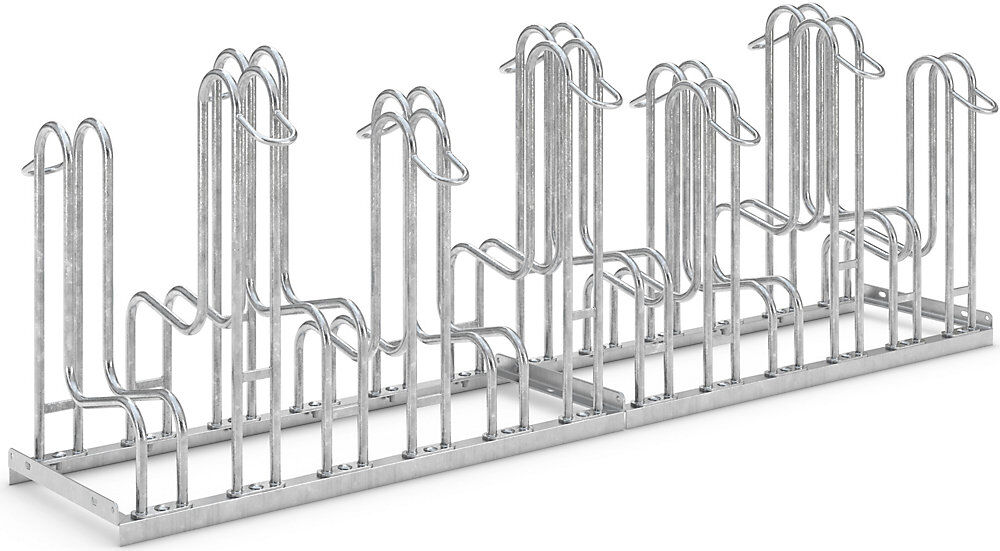 Standparker, zweiseitig, 12 Stellplätze, Reifenbreite bis 55 mm WSM
