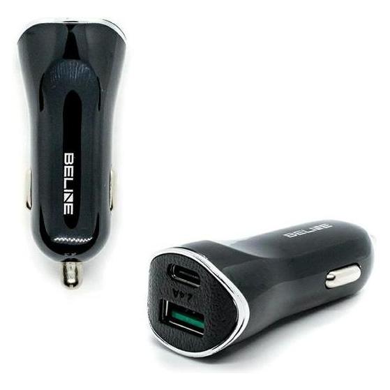 Beline lad. sam. 1xUSB i 1xUSBC 5A 30W czarnyblack only head (CC18 without cable)