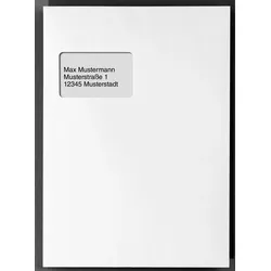 dots Papprückwandtaschen DIN C4 weiß