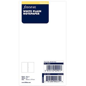 Filofax Ersatzeinlagen 132405, Notizpapier, blanko, Personal, für Terminplaner, mit 6-fach Lochung, 30 Blatt