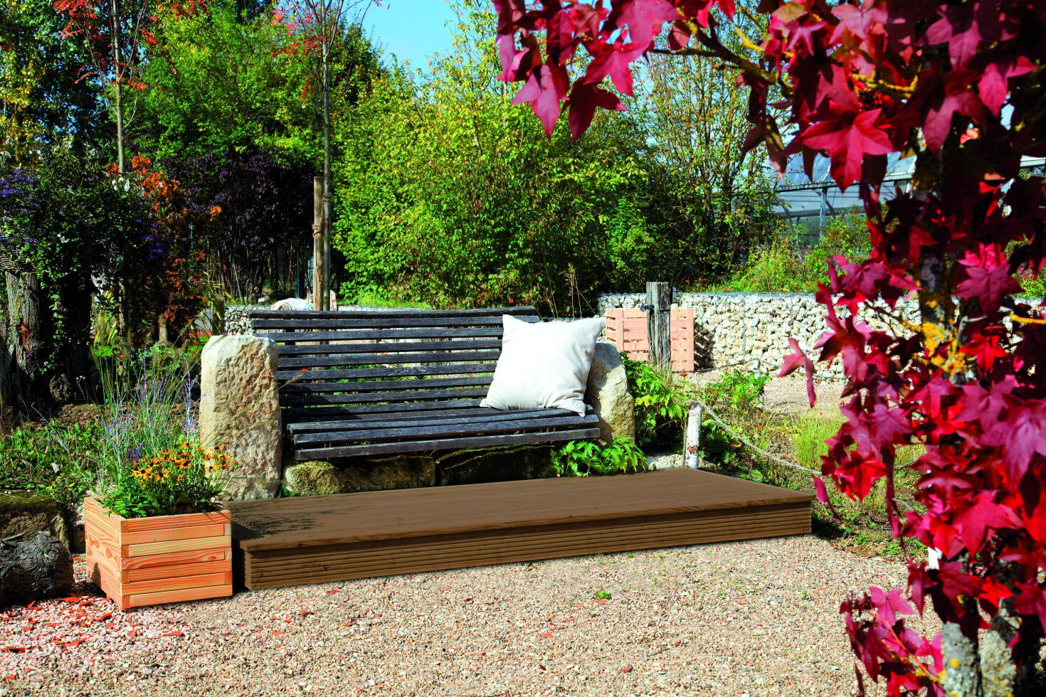 Rettenmeier Wood Rettenmeier Terrassendiele Kiefer 250 x 14,5 x 2,8 cm grob/fein teakbraun