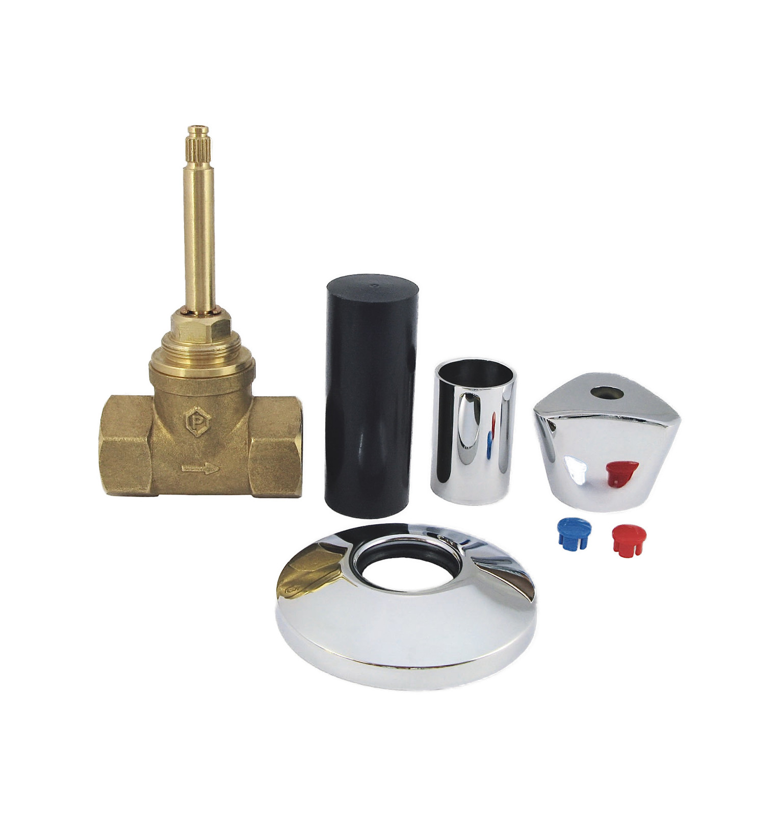 Puteus Inbouwventiel UPV IG-IG 3/4 inch afsluitventiel voor watermeters en appartementen