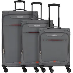 American Tourister Street Roll 4 Rollen Kofferset 3-teilig, Koffer, Grau