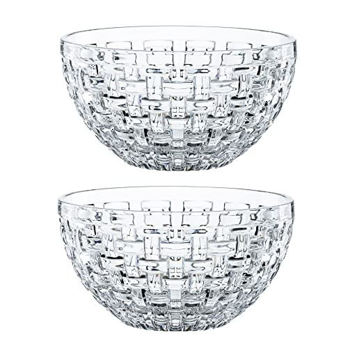 Nachtmann Bossa Nova 2-delige glazen schalenset, kristalglas, kleurloos, Ø 15 cm