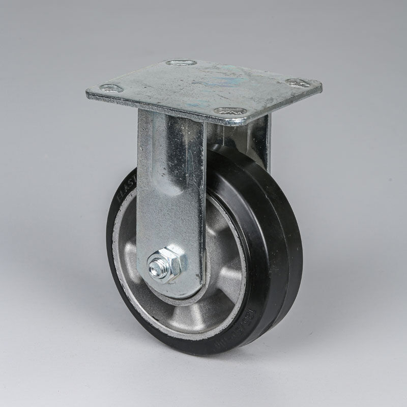 B2B Partner Bockrolle, 125 mm, schwarzer Gummi