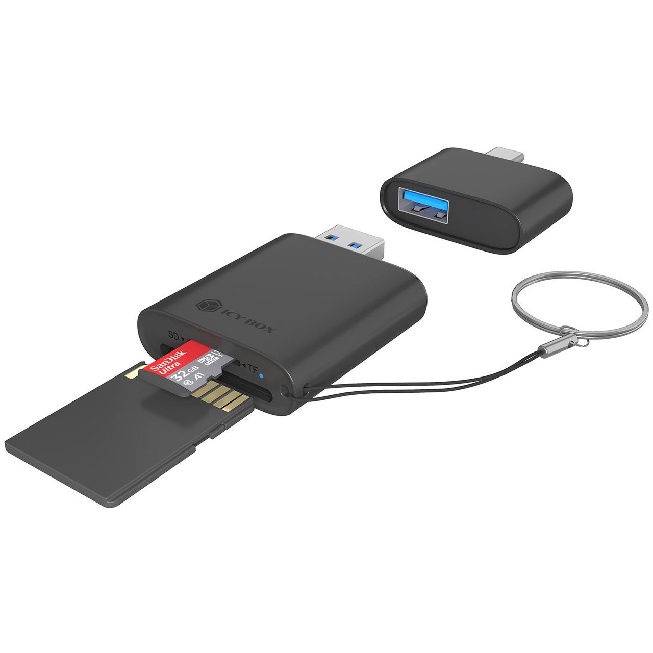 Icy Box Card Reader IcyBox 2 in 1 USB 3.2 Gen 1 Type-C/A