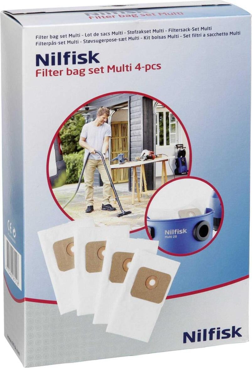 Nilfisk filterzakken voor Multi, 4 stuks