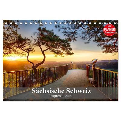 Sächsische Schweiz – Impressionen (Tischkalender 2026 DIN A5 quer), CALVENDO Monatskalender