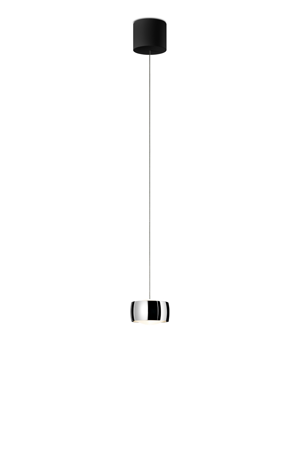Oligo LED-Einzelpendel mit Höhenverstellung GRACE Chrom (Baldachin schwarz) G42-931-42-05 4035162344262