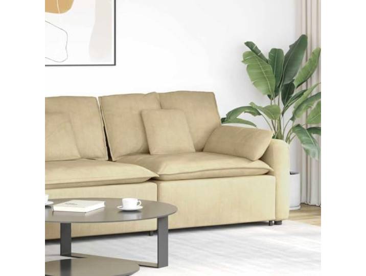 LPERTGFHU Modulares Sofa Endmodul, Cordstoff Wohnzimmer Sessel, Graugrün Metallgestell, Armlehne links oder rechts montierbar, Inklusive Kissen