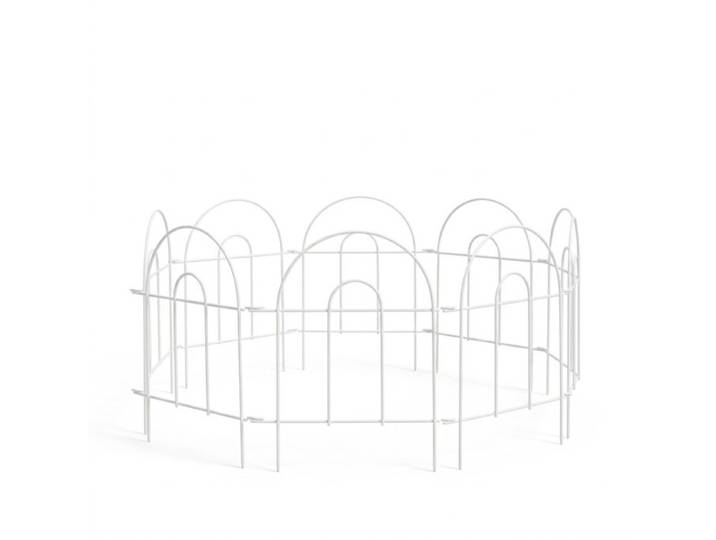 Relaxdays Bordure de jardin en métal, 6 pièces