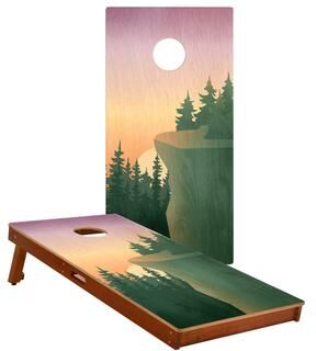 Skip's Garage Cliff View National Park Solid Mahogany All-Weather Cornhole Boards