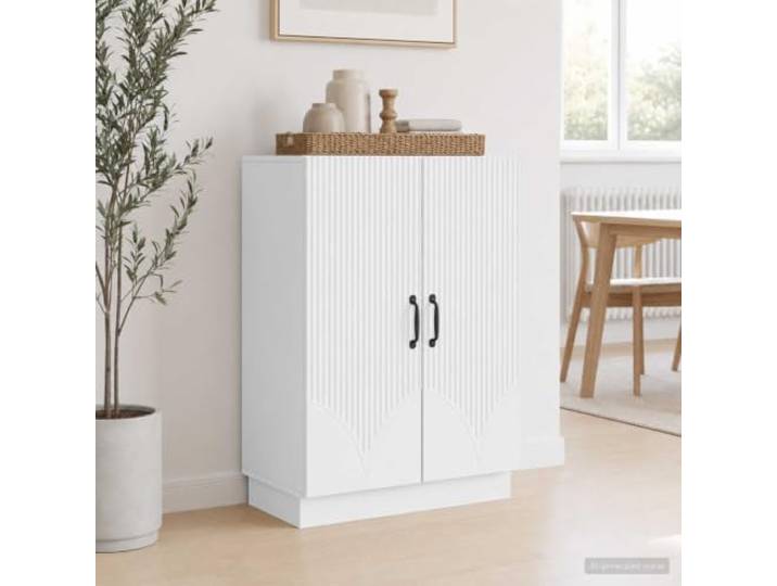 RJPLMFV Anrichte, weiß, 66 x 34,5 x 87 cm, aus Holz Aufbewahrung für Geschirr, Regale und Schubladen, vielseitiger Buffettisch, Esszimmer oder Wohnzimmer