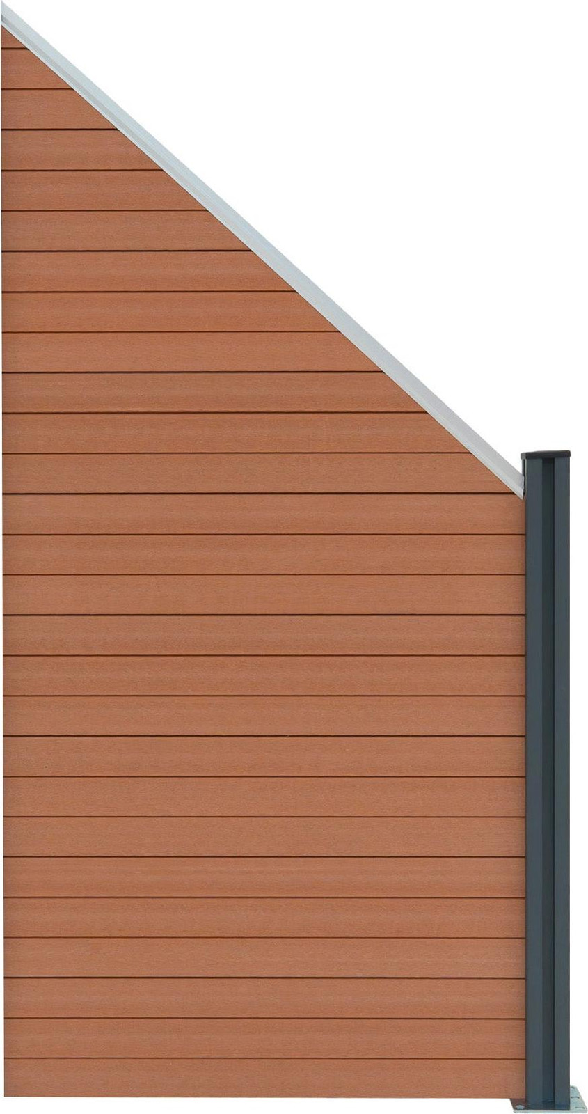 Monster Shop WPC privacy-schutting hoekelement bruin