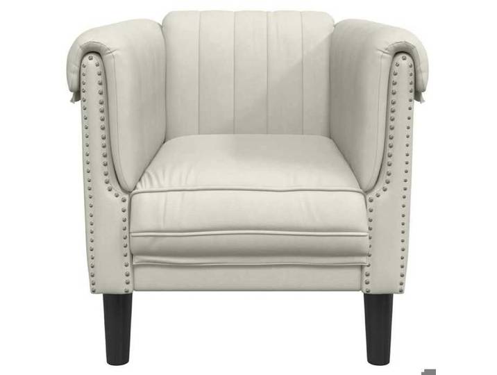 Canapé 1 PLACE - Moderne Fauteuil - pour 1 personne - crème velours C5469