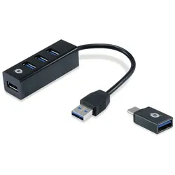 Conceptronic HUBBIES 4-Port-USB 3.0-Hub und OTG-Adapter für USB-C