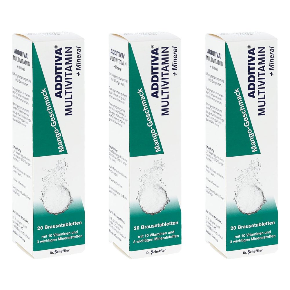 Dr.B.Scheffler Nachf. GmbH & Co. KG Additiva Multivitamin + Mineral Mango-Geschmack Brausetabletten 08107228