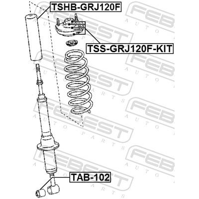 FEBEST Distanzrohr, Stoßdämpfer TAB-102 für TOYOTA