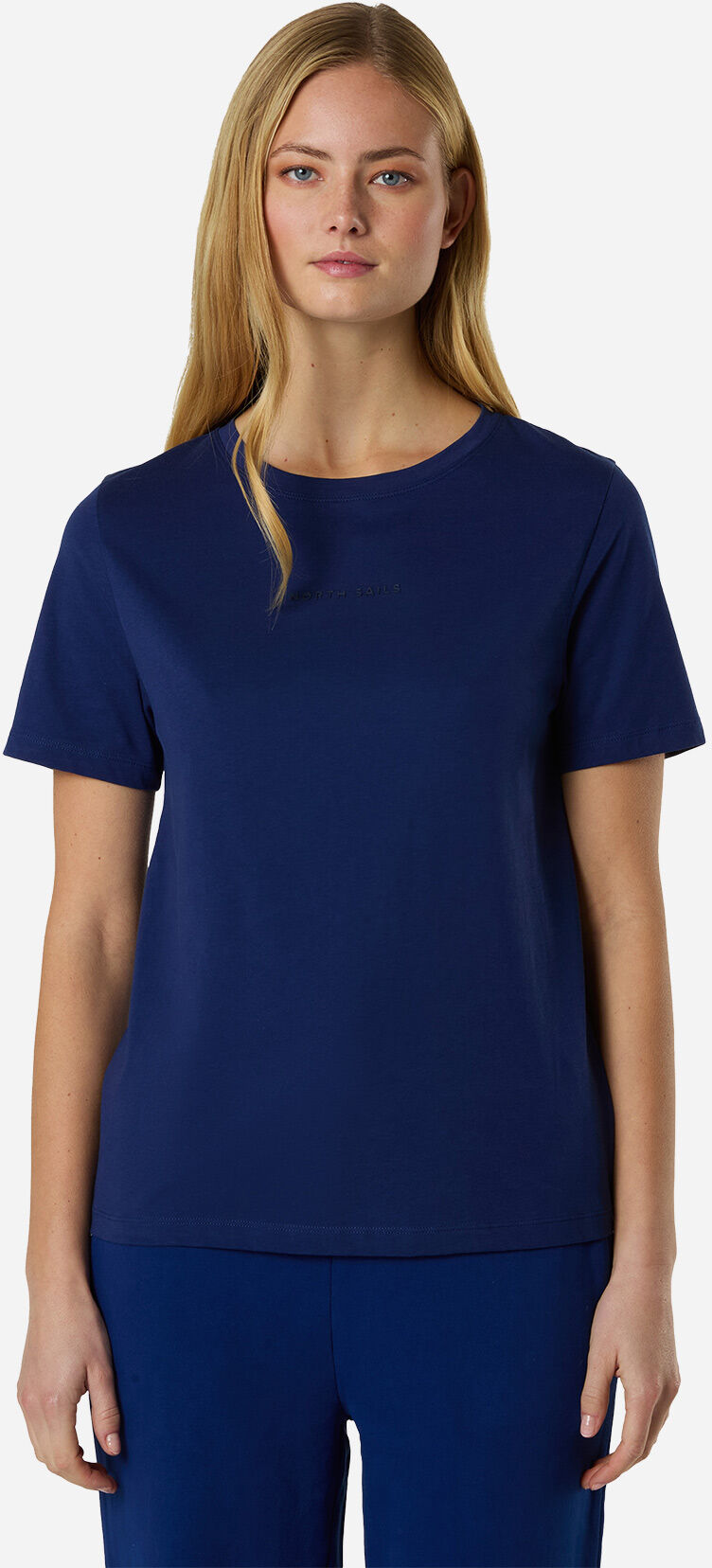 North Sails Linear Logo W - T-shirt - Donna - Blu XL