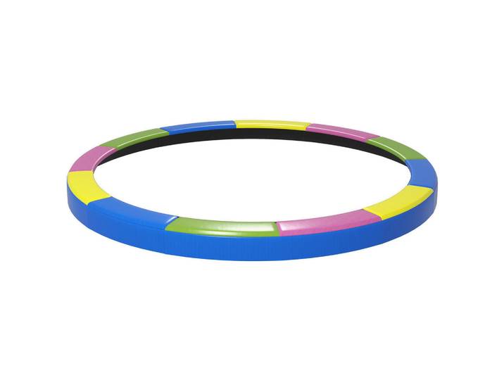 Sportnow Trampolin Randabdeckung Kunststoff, PE Mehrfarbig, Blau, 366x366 cm, Freizeit & Co, Gartenspielzeug