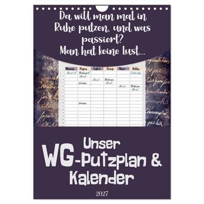 Gothic WG-Putzplan & Kalender 2027 (Wandkalender 2027 DIN A4 hoch), CALVENDO Monatskalender