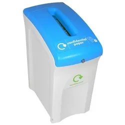 Leafield Mini Confidential Paper Environbin grau/blau 55 L abschließbarer Abfallbehälter für Papier mit Beutelhalter