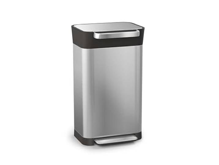 Joseph Joseph - Titan - Poubelle compacteur de déchets Acier Inoxydable 30 L