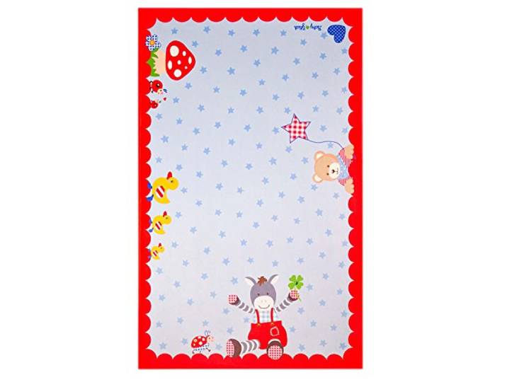 Baby Glück Kinderteppich Weich und Soft, 100x160 cm Rechteck Teppich in Farbe Hellblau, Öko-Tex zertifiziert für Kinderzimmer und Babyzimmer, freundliche Bildmotive für Babys