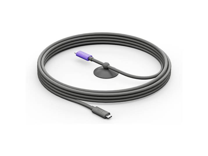 Logitech 952-000195, 5 m, USB C, USB C, USB 3.2 Gen 2 (3.1 Gen 2), Graphite, Violet