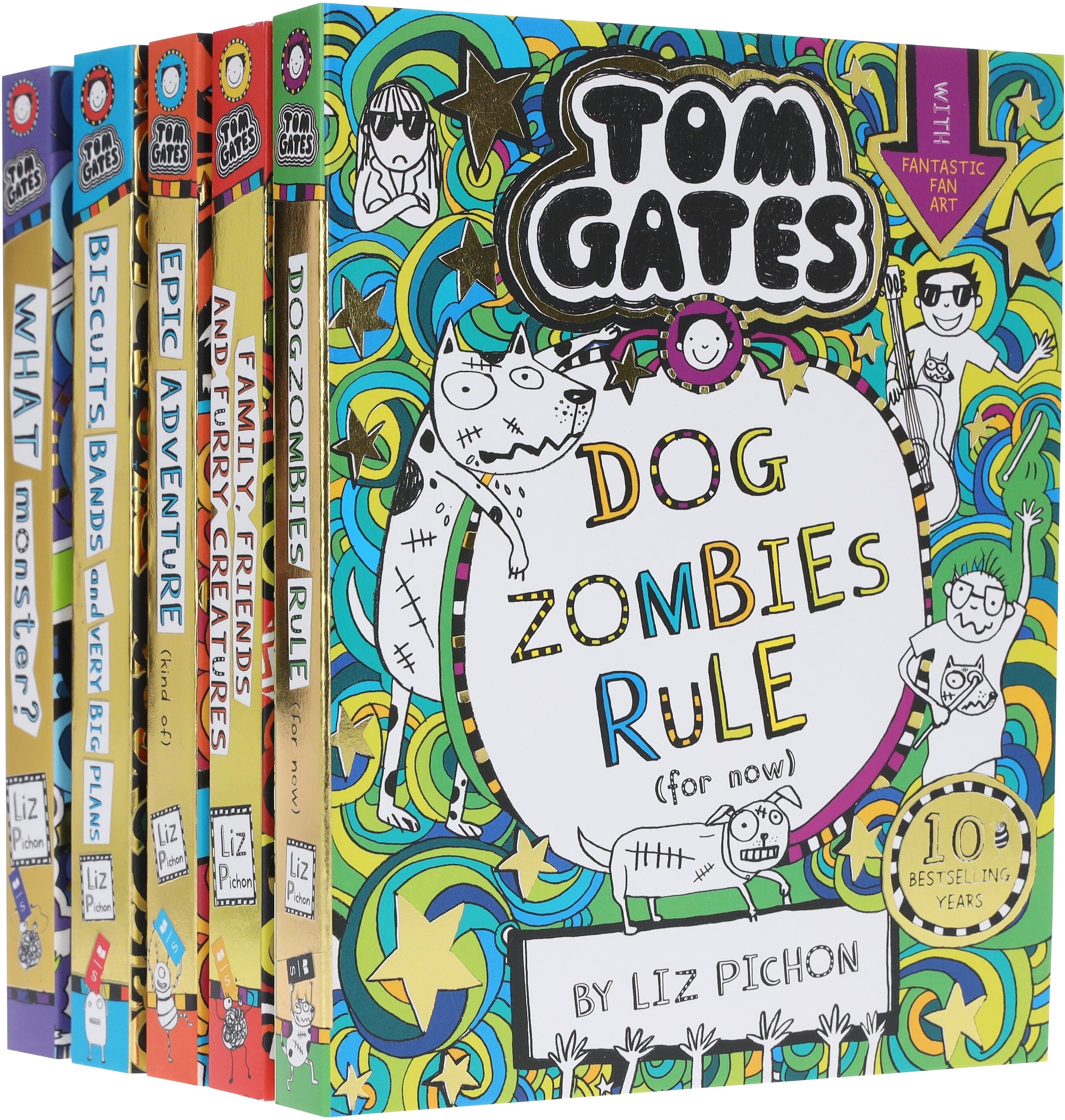 Tom Gates by Liz Pichon: Books 11-15 Collection Set - Ages 7-9 - Paperback Scholastic