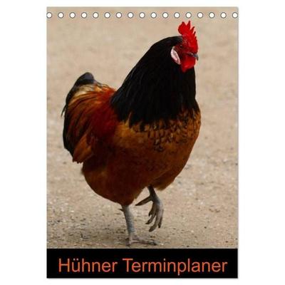 Hühner Terminplaner (Tischkalender 2027 DIN A5 hoch), CALVENDO Monatskalender