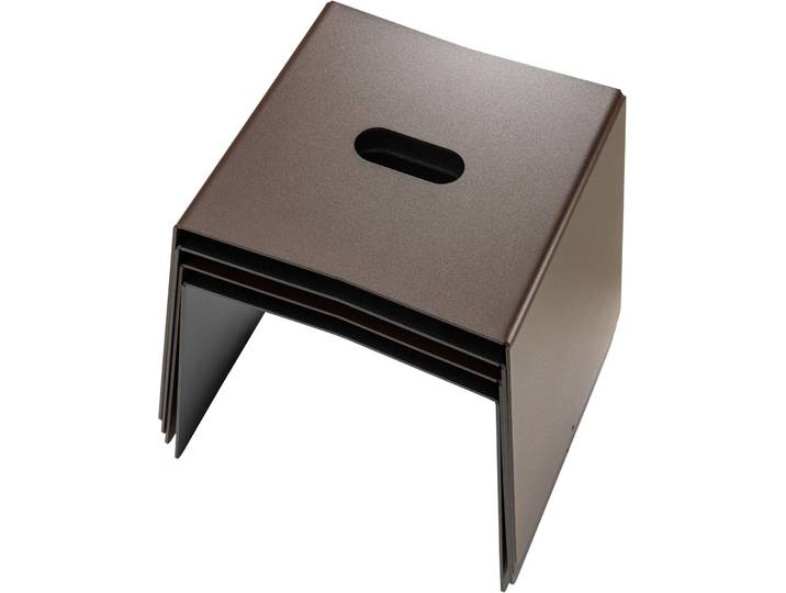 Nouvel Hocker  Cozy , Rost-Look, inkl. Kissen - Fondue-Set