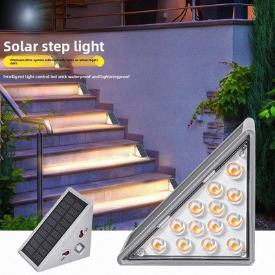 Youfap Market High Brightness Atmosphere Decoration, Waterproof LED Step Lights, Anti Theft Solar Lights 2pcs