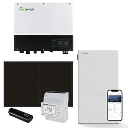 Growatt 8kWp PV Komplettanlage mit Glas Glas Modulen und 12,8kWh Speicher