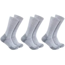 Carhartt Midweight Cotton Blend Crew Socken - 3er Pack M