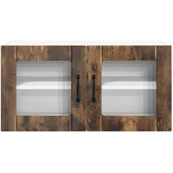 vidaXL, Regal, Xatarar (1x Wandschrank aus Glas (2 Türen)) (31 x 80 x 40 cm)