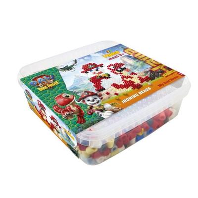 HAMA 8757 - My first Hama, Bügelperlen Maxi3+, Paw Patrol Dino Movie, Box mit ca. 600 Stück, Stiftplatte und Zubehör